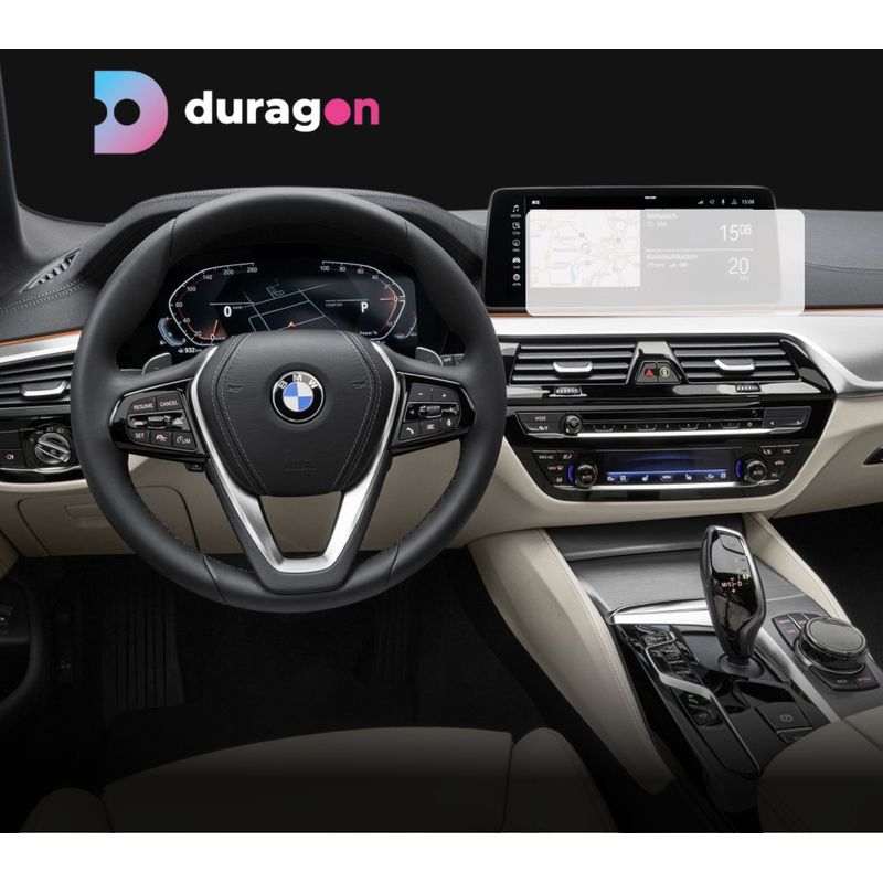 Auto si Moto - Piese auto si accesorii - Interior auto - Bord si accesorii - Folie protectie navigatie BMW Seria 5 2020-2023, Duragon, protectie display, silicon transparent, kit instalare - Infinity.ro