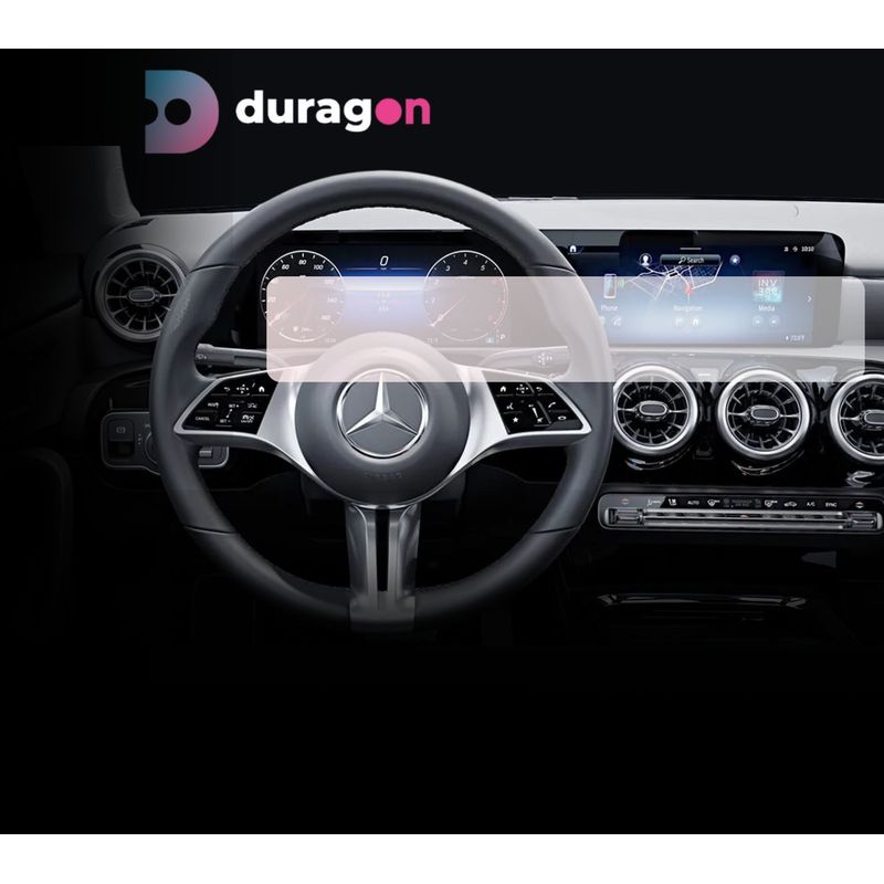 Auto si Moto - Piese auto si accesorii - Interior auto - Bord si accesorii - Folie protectie navigatie Mercedes Benz CLA Coupe 2023+, Duragon, protectie display , silicon transparent, kit instalare - Infinity.ro