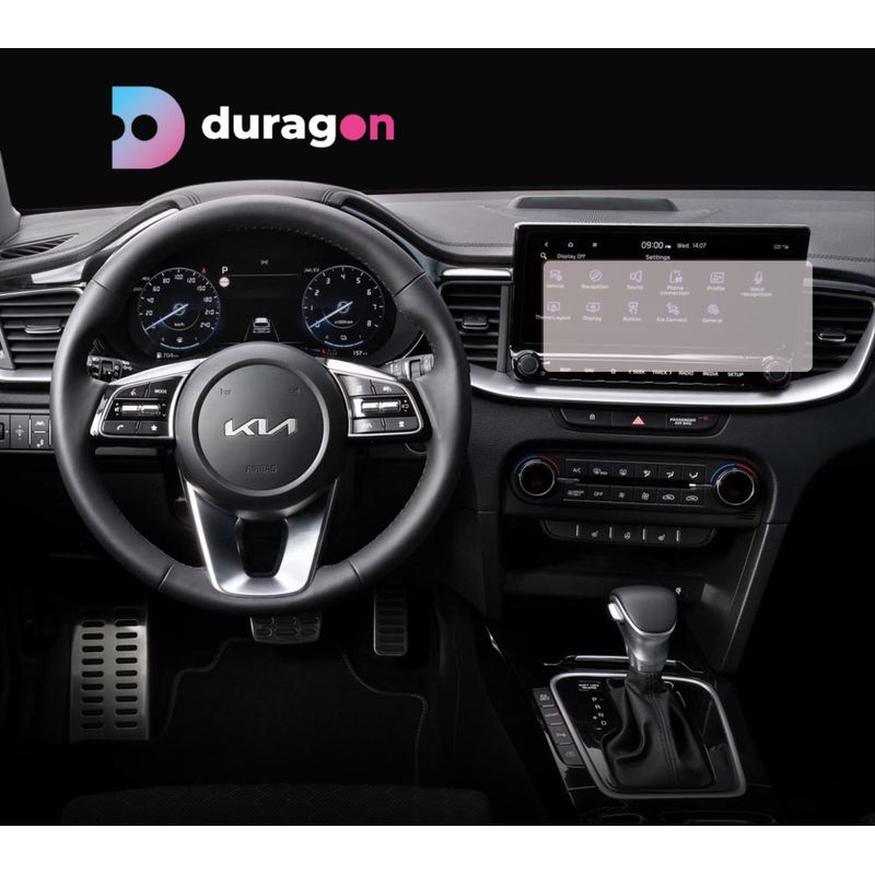 Auto si Moto - Piese auto si accesorii - Interior auto - Bord si accesorii - Folie protectie navigatie Kia Proceed 2018-2024, Duragon, protectie display, silicon transparent, kit instalare - Infinity.ro