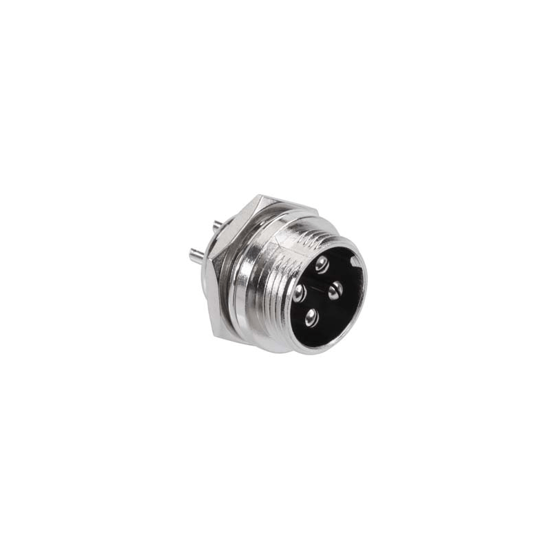 TV, Audio-Video si Foto/Accesorii TV si audio/Cabluri si adaptoare audio - Mufa NC4 tata pentru microfon placa panou 4 pini - Infinity.ro