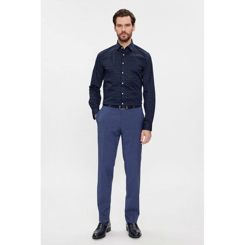 Fashion, accesorii si bijuterii - Barbati - Imbracaminte - Camasi barbati - Camasa barbati Calvin Klein K10K112104 44 IT, Bleumarin - Infinity.ro