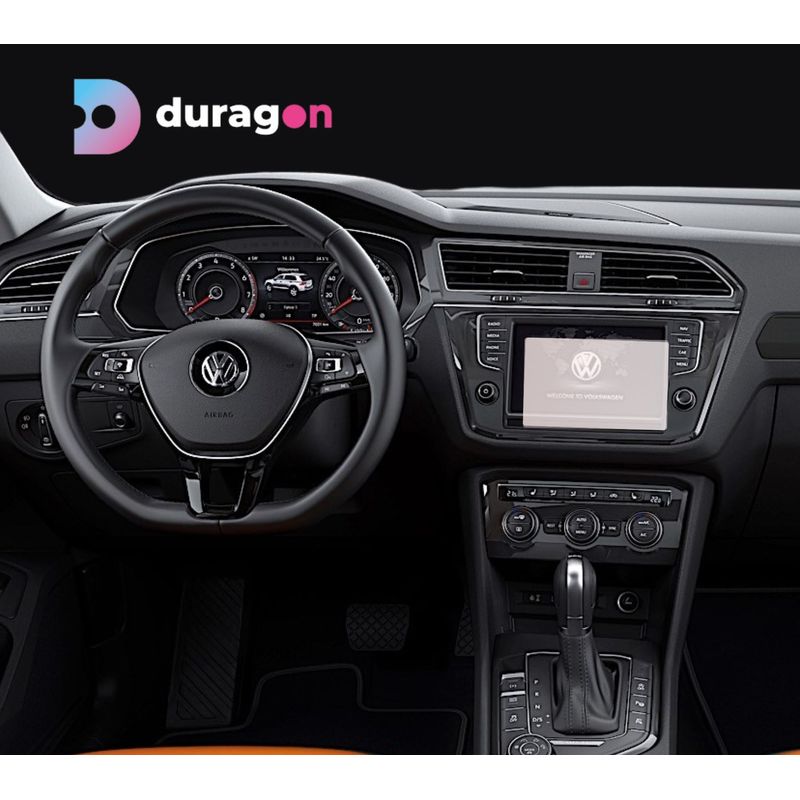 Auto si Moto - Piese auto si accesorii - Interior auto - Bord si accesorii - Folie protectie navigatie Volkswagen Tiguan 2016-2020, Duragon, protectie display, silicon mat, kit instalare - Infinity.ro