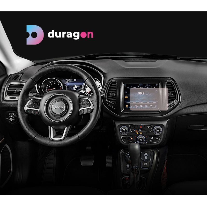 Auto si Moto - Piese auto si accesorii - Interior auto - Bord si accesorii - Folie protectie navigatie Jeep Compass 2016-2019, Duragon, protectie display, silicon mat, anti-amprenta, kit instalare - Infinity.ro