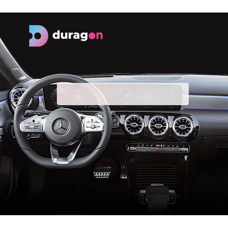 Auto si Moto - Piese auto si accesorii - Interior auto - Bord si accesorii - Folie protectie navigatie Mercedes-Benz A-Class 2022+, Duragon, Duragon, protectie display, silicon mat, kit instalare - Infinity.ro