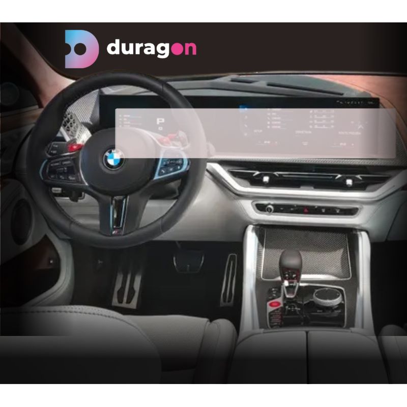 Auto si Moto - Electronice auto - Accesorii electronice auto - Folie protectie navigatie BMW XM 2022+, Duragon, protectie display, silicon mat, anti-amprenta, kit instalare - Infinity.ro