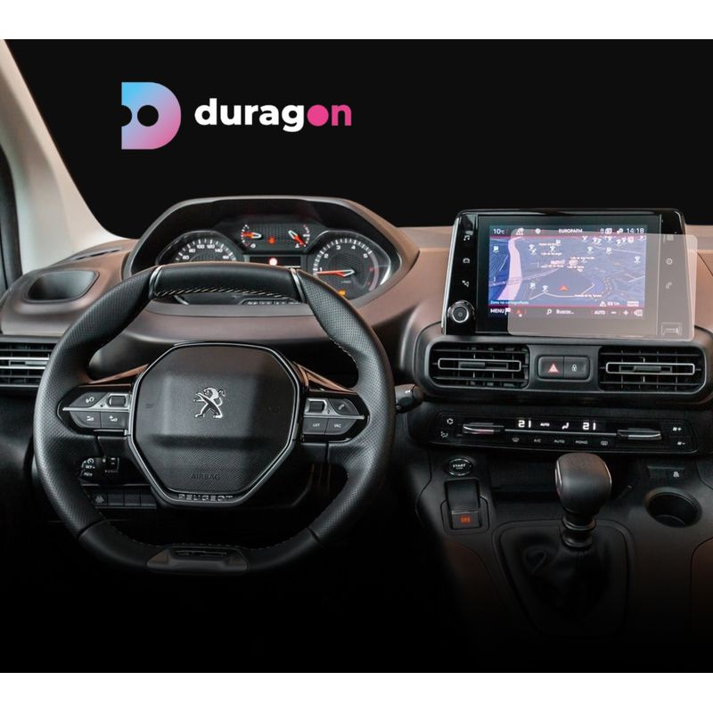 Auto si Moto - Piese auto si accesorii - Interior auto - Bord si accesorii - Folie protectie navigatie Peugeot RIFTER 2018+, Duragon, protectie display, silicon mat, anti-amprenta, kit instalare - Infinity.ro