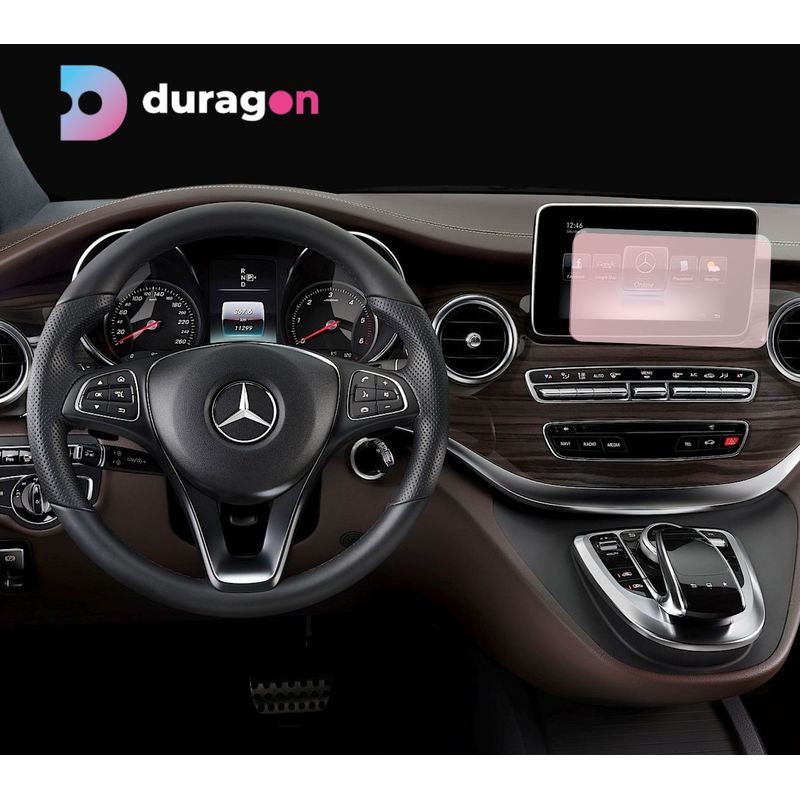 Auto si Moto - Piese auto si accesorii - Interior auto - Bord si accesorii - Folie protectie navigatie Mercedes Benz V-Class 2019+, Duragon, protectie display, silicon mat, kit instalare - Infinity.ro