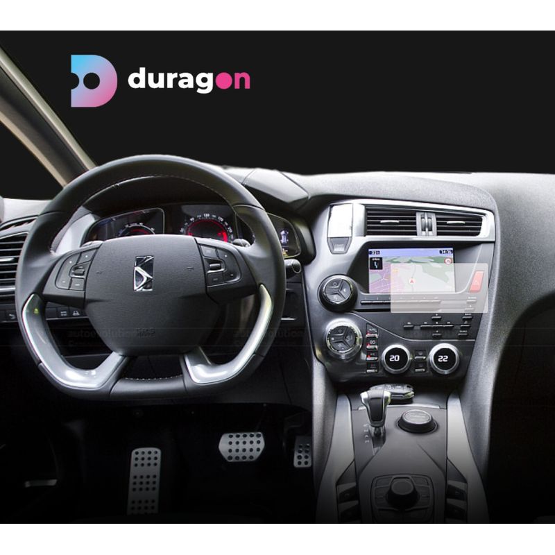 Auto si Moto - Piese auto si accesorii - Interior auto - Bord si accesorii - Folie protectie navigatie DS Automobiles DS 5 2016+, Duragon, protectie display, silicon mat, kit instalare - Infinity.ro
