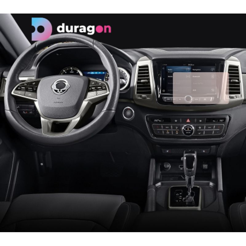 Auto si Moto - Piese auto si accesorii - Interior auto - Bord si accesorii - Folie protectie navigatie Ssangyong Musso 2018+, Duragon, protectie display Ssangyong, silicon mat, kit instalare - Infinity.ro