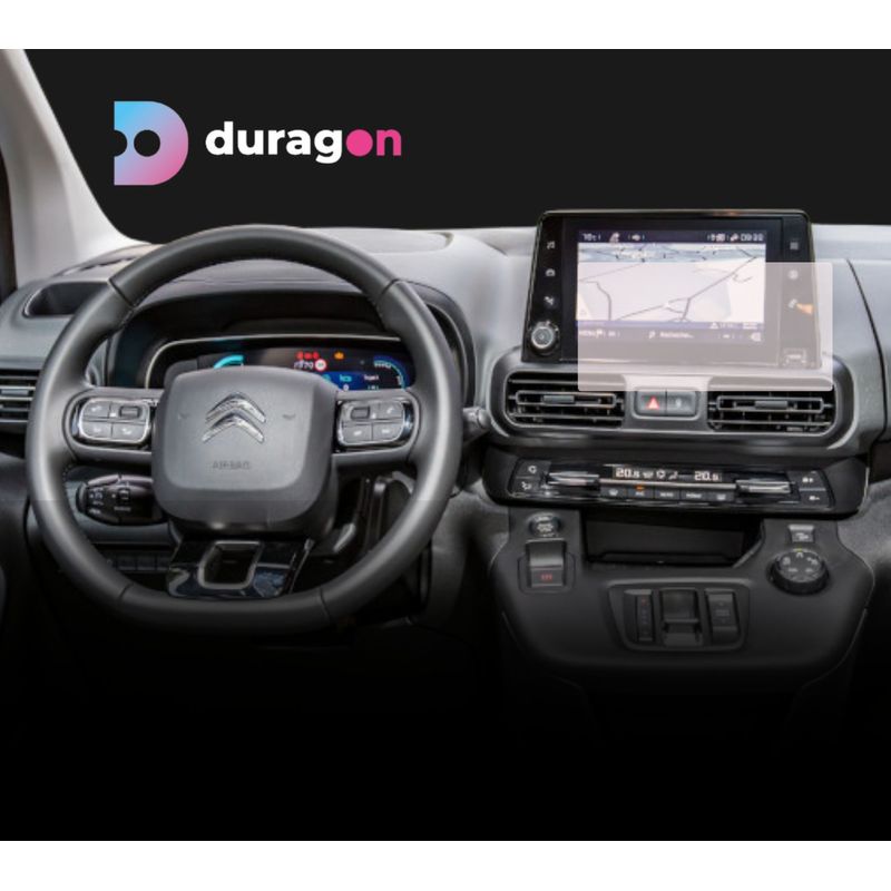 Auto si Moto - Piese auto si accesorii - Interior auto - Bord si accesorii - Folie protectie navigatie Citroen e-Berlingo 2023+, Duragon, protectie display, silicon mat, kit instalare - Infinity.ro