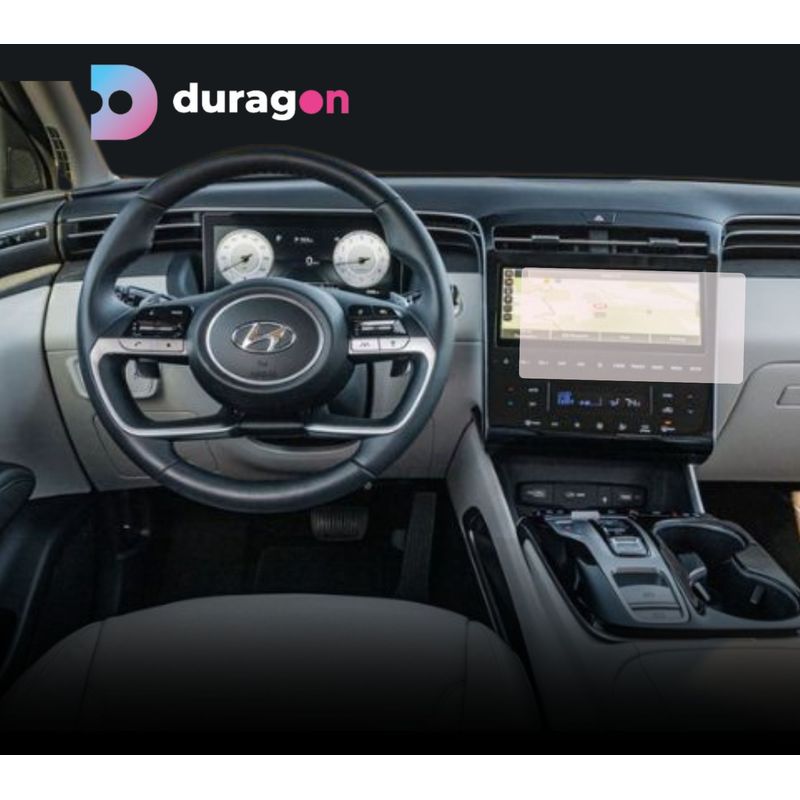 Auto si Moto - Piese auto si accesorii - Interior auto - Bord si accesorii - Folie protectie navigatie Hyundai Tucson (EU) 2023+, Duragon, protectie display, silicon mat, kit instalare - Infinity.ro