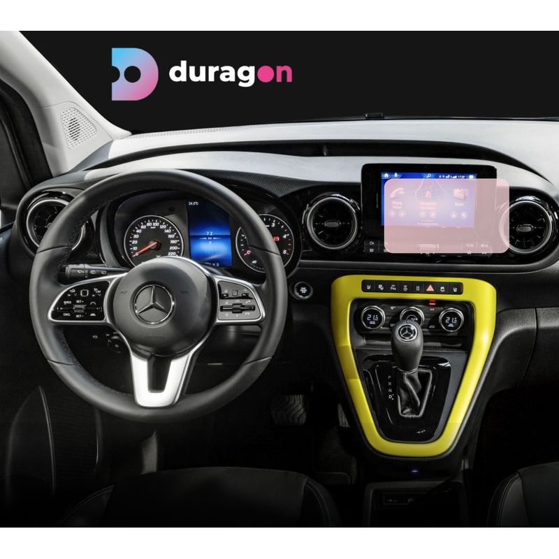 Auto si Moto - Piese auto si accesorii - Interior auto - Bord si accesorii - Folie protectie navigatie Mercedes Benz T-Class 2022+, Duragon, protectie display, silicon mat, kit instalare - Infinity.ro