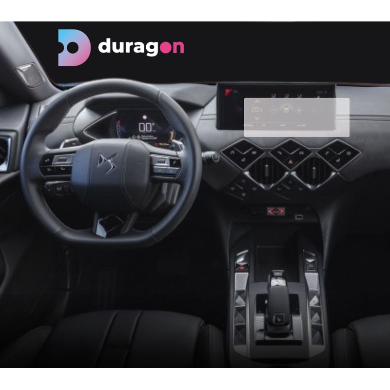 Auto si Moto - Piese auto si accesorii - Interior auto - Bord si accesorii - Folie protectie navigatie DS Automobiles DS 3 Crossback 2018+, Duragon, protectie display, silicon mat, kit instalare - Infinity.ro
