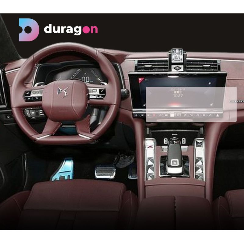 Auto si Moto - Piese auto si accesorii - Interior auto - Bord si accesorii - Folie protectie navigatie DS Automobiles DS 9 2020+, Duragon, protectie display, silicon mat, kit instalare - Infinity.ro