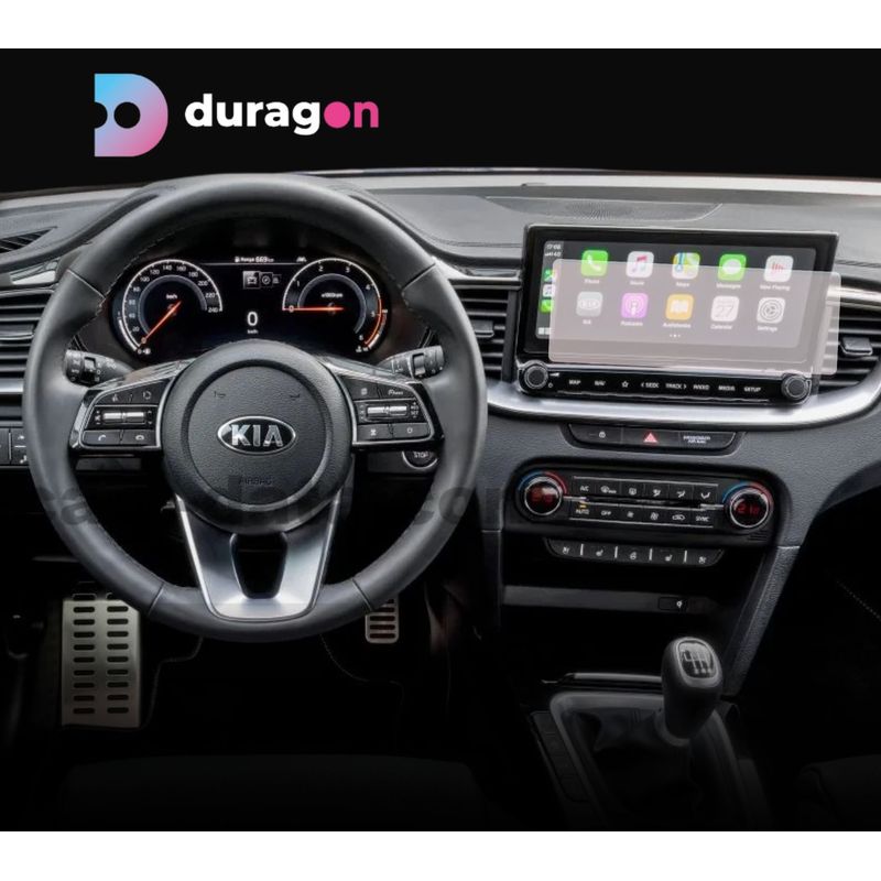 Auto si Moto - Piese auto si accesorii - Interior auto - Bord si accesorii - Folie protectie navigatie Kia XCeed 2019-2022, Duragon, protectie display, silicon mat, anti-amprenta, kit instalare - Infinity.ro