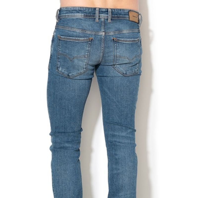 Fashion, accesorii si bijuterii - Barbati - Imbracaminte - Pantaloni barbati - Blugi skinny slim fit Diesel Sleenker 00S7VG-069AI Albastru W36-L32 US - Infinity.ro