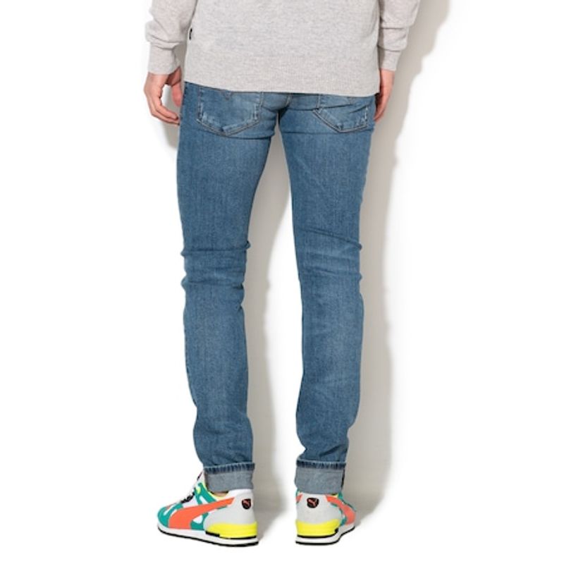 Fashion, accesorii si bijuterii - Barbati - Imbracaminte - Pantaloni barbati - Blugi skinny slim fit Diesel Sleenker 00S7VG-069AI Albastru W36-L32 US - Infinity.ro