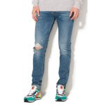 Fashion, accesorii si bijuterii - Barbati - Imbracaminte - Pantaloni barbati - Blugi skinny slim fit Diesel Sleenker 00S7VG-069AI Albastru W36-L32 US - Infinity.ro