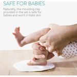 Casa si Gradina - Decoratiuni - Obiecte decorative - Decoratiuni camera copilului - Kit de amprenta Navaris pentru bebelusi cu cadru din lemn, Alb, 54252.01 - Infinity.ro