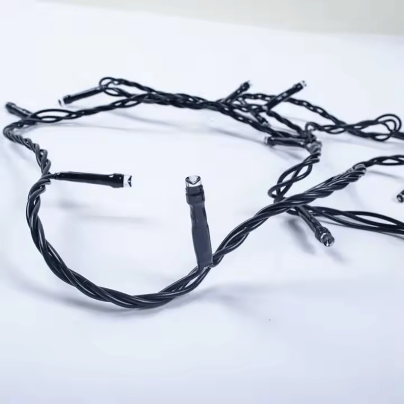 Casa si Gradina - Decoratiuni - Decoratiuni de sezon - Instalatie cu Muzica si Jocuri de Lumini 100 Leduri 10m Fir Negru Becuri Multicolor, Lumina Calda,  Interior/Exterior - Infinity.ro