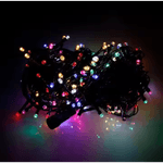 Casa si Gradina - Decoratiuni - Decoratiuni de sezon - Instalatie cu Muzica si Jocuri de Lumini 100 Leduri 10m Fir Negru Becuri Multicolor, Lumina Calda,  Interior/Exterior - Infinity.ro