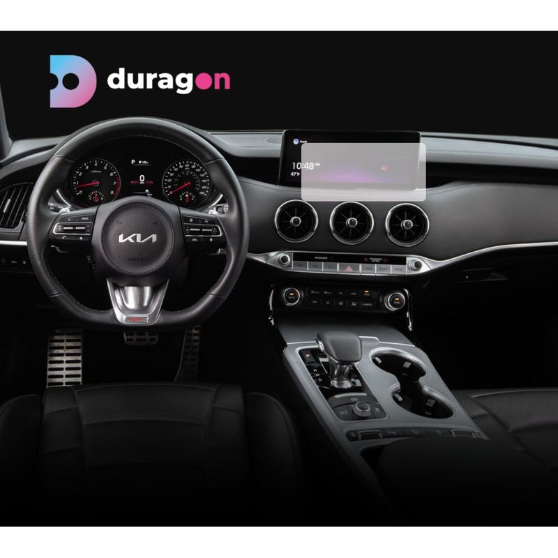 Auto si Moto - Piese auto si accesorii - Interior auto - Bord si accesorii - Folie protectie navigatie Kia Stinger 2021+, Duragon, protectie display, silicon mat, anti-amprenta, kit instalare - Infinity.ro
