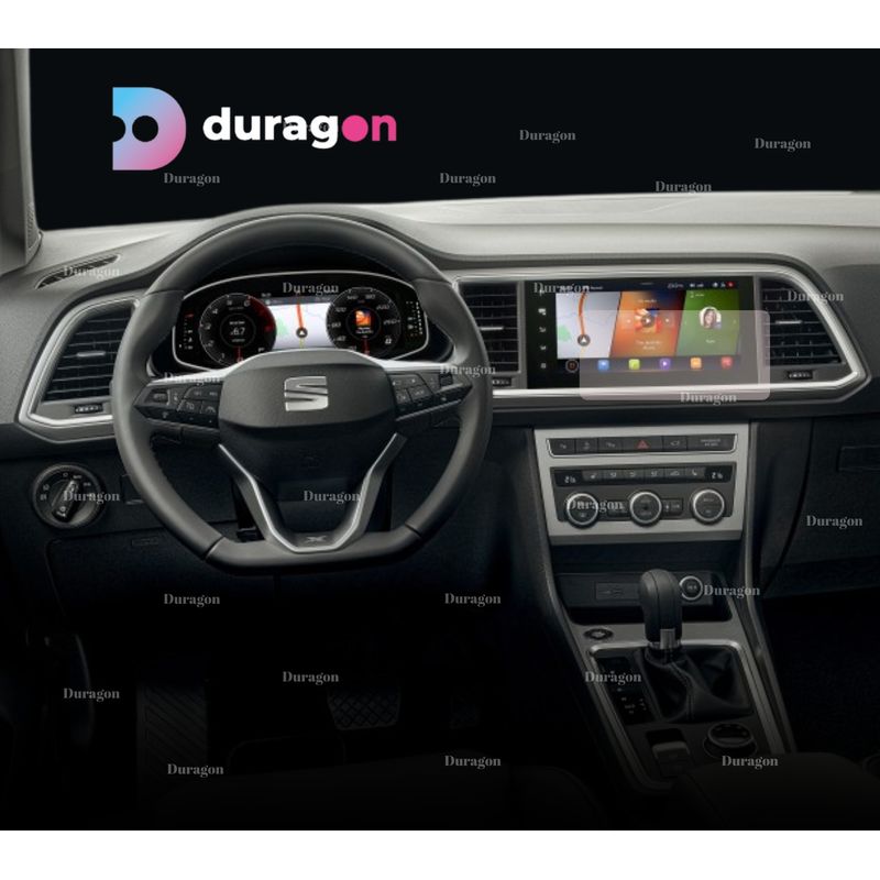 Auto si Moto - Electronice auto - Accesorii electronice auto - Folie protectie navigatie Seat Ateca 2020+, Duragon, protectie display, silicon mat, anti-amprenta, kit instalare - Infinity.ro
