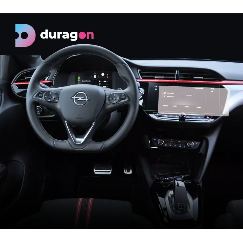 Auto si Moto - Piese auto si accesorii - Interior auto - Bord si accesorii - Folie protectie navigatie Opel Corsa 5 Doors 2019-2023, Duragon, protectie display, silicon mat, kit instalare - Infinity.ro