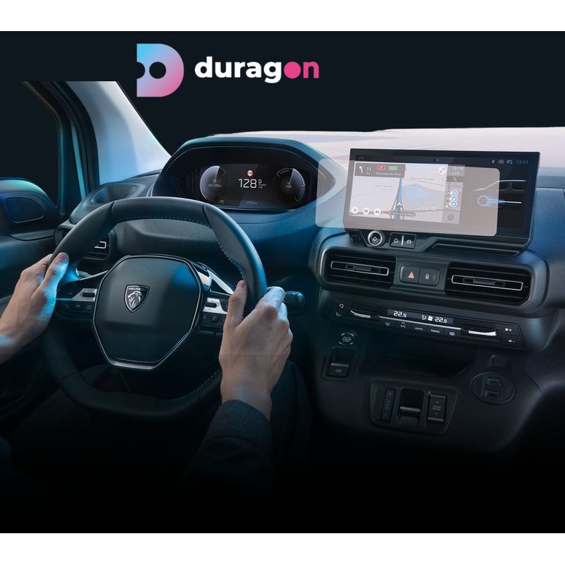 Auto si Moto - Piese auto si accesorii - Interior auto - Bord si accesorii - Folie protectie navigatie Peugeot Partner 2024+, Duragon, protectie display, silicon mat, anti-amprenta, kit instalare - Infinity.ro