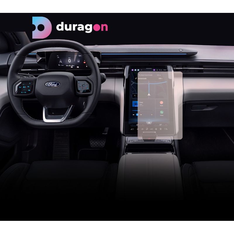 Auto si Moto - Electronice auto - Accesorii electronice auto - Folie protectie navigatie Ford Explorer Electric 2023+, Duragon, protectie display, silicon mat, kit instalare - Infinity.ro