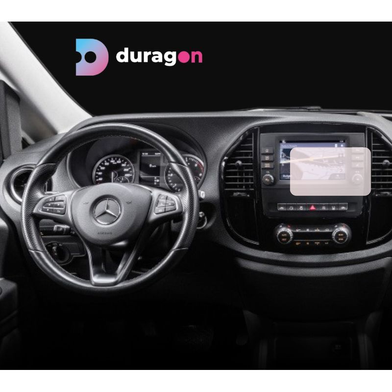 Auto si Moto - Piese auto si accesorii - Interior auto - Bord si accesorii - Folie protectie navigatie Mercedes Benz Vito Tourer 2020+, Duragon, protectie display, silicon mat, kit instalare - Infinity.ro