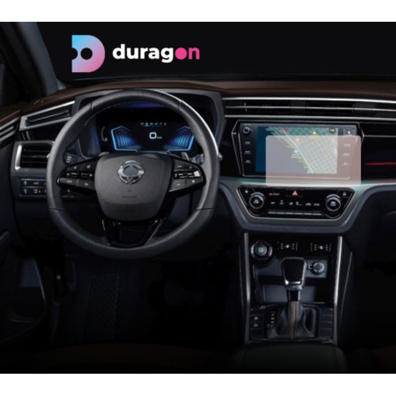 Auto si Moto - Piese auto si accesorii - Interior auto - Bord si accesorii - Folie protectie navigatie Ssangyong Korando 2019+, Duragon, protectie display Ssangyong, silicon mat, kit instalare - Infinity.ro