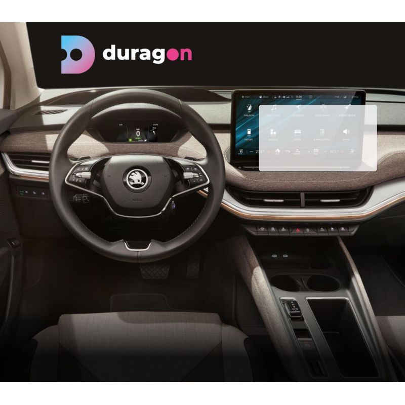 Auto si Moto - Piese auto si accesorii - Interior auto - Bord si accesorii - Folie protectie navigatie Skoda Enyaq iV 2020+, Duragon, protectie display, silicon mat, anti-amprenta, kit instalare - Infinity.ro