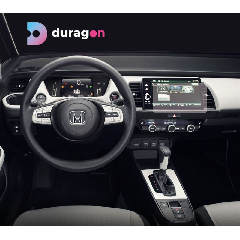 Auto si Moto - Piese auto si accesorii - Interior auto - Bord si accesorii - Folie protectie navigatie Honda Jazz / Fit 2020+, Duragon, protectie display, silicon mat, anti-amprenta, kit instalare - Infinity.ro