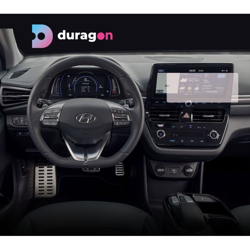Auto si Moto - Piese auto si accesorii - Interior auto - Bord si accesorii - Folie protectie navigatie Hyundai Ioniq 2019-2022, Duragon, protectie display, silicon mat, anti-amprenta, kit instalare - Infinity.ro
