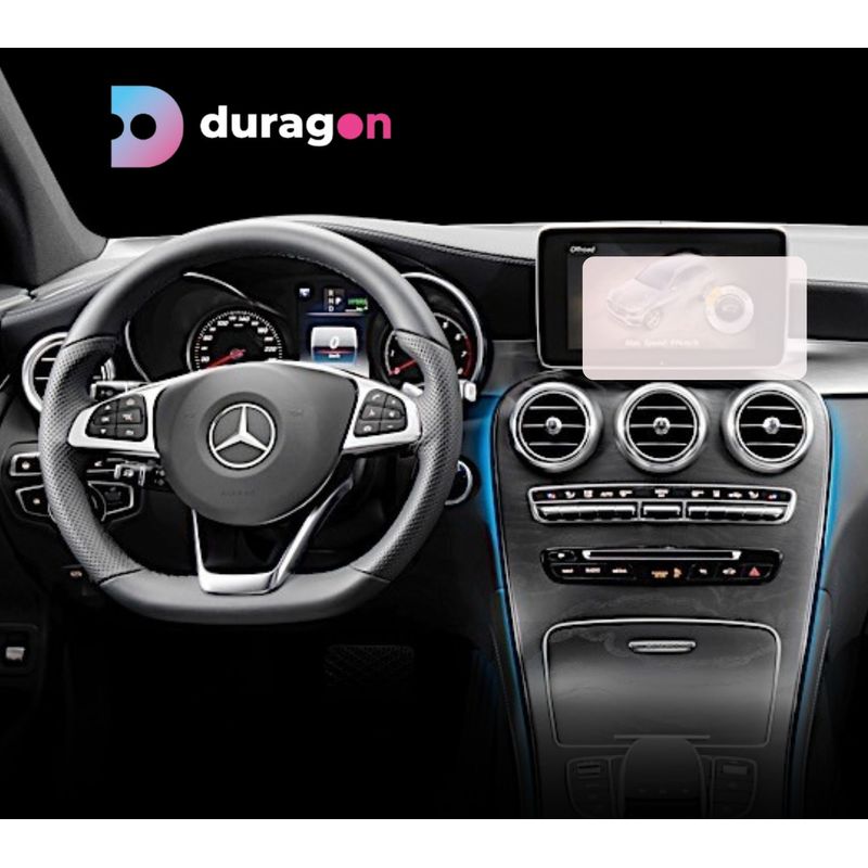 Auto si Moto - Piese auto si accesorii - Interior auto - Bord si accesorii - Folie protectie navigatie Mercedes-Benz GLC (X253) 2019-2022, Duragon, protectie display, silicon mat, kit instalare - Infinity.ro