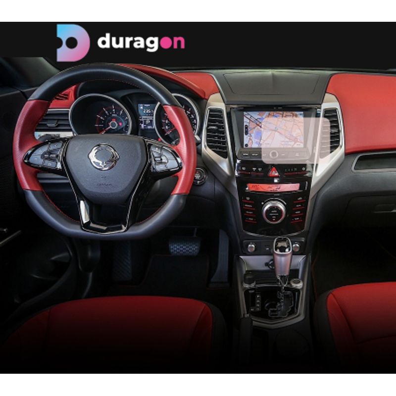 Auto si Moto - Piese auto si accesorii - Interior auto - Bord si accesorii - Folie protectie navigatie Ssangyong Tivoli 2015-2019, Duragon, protectie display Ssangyong, silicon mat, kit instalare - Infinity.ro