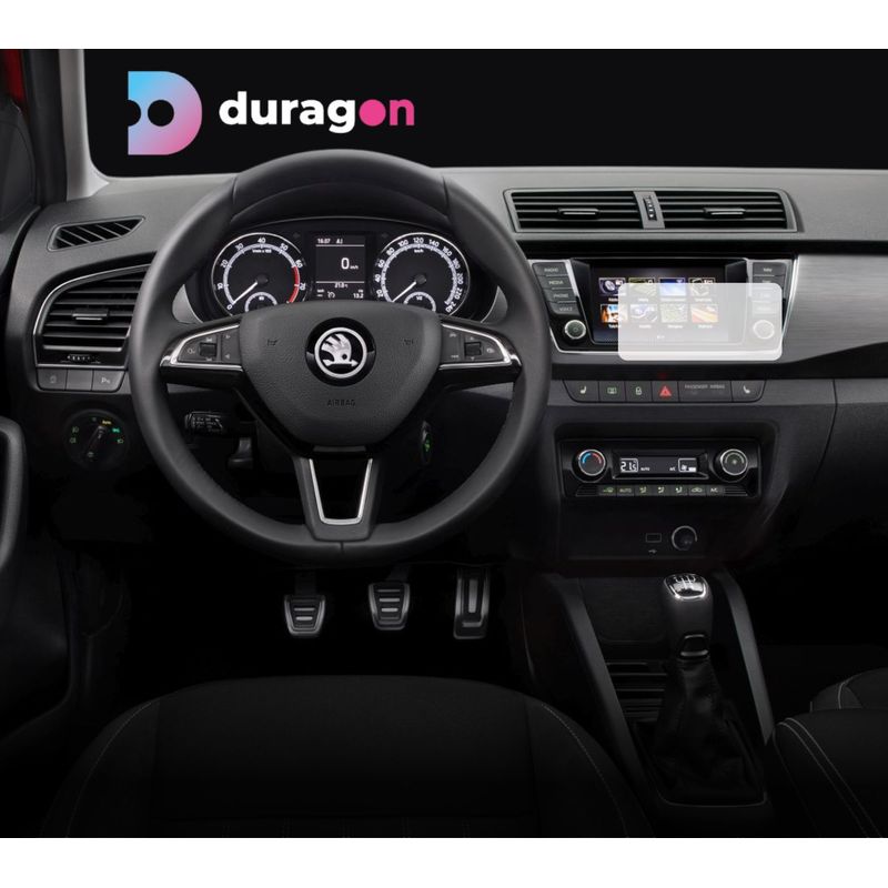 Auto si Moto - Electronice auto - Accesorii electronice auto - Folie protectie navigatie Skoda Fabia 2014-2018, Duragon, protectie display, silicon mat, anti-amprenta, kit instalare - Infinity.ro
