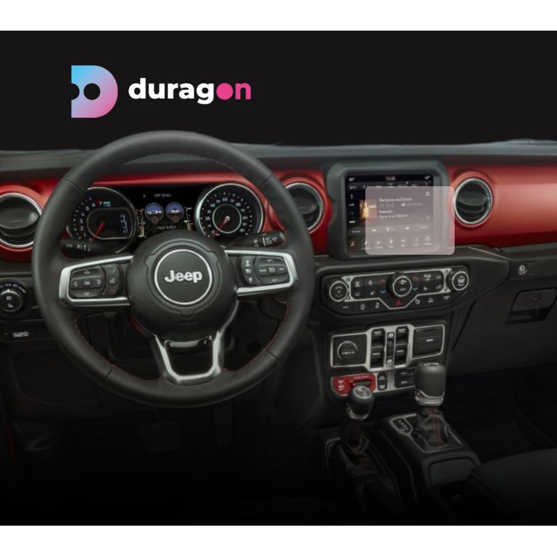 Auto si Moto - Electronice auto - Accesorii electronice auto - Folie protectie navigatie Jeep Gladiator 2020-2023, Duragon, protectie display, silicon mat, kit instalare - Infinity.ro