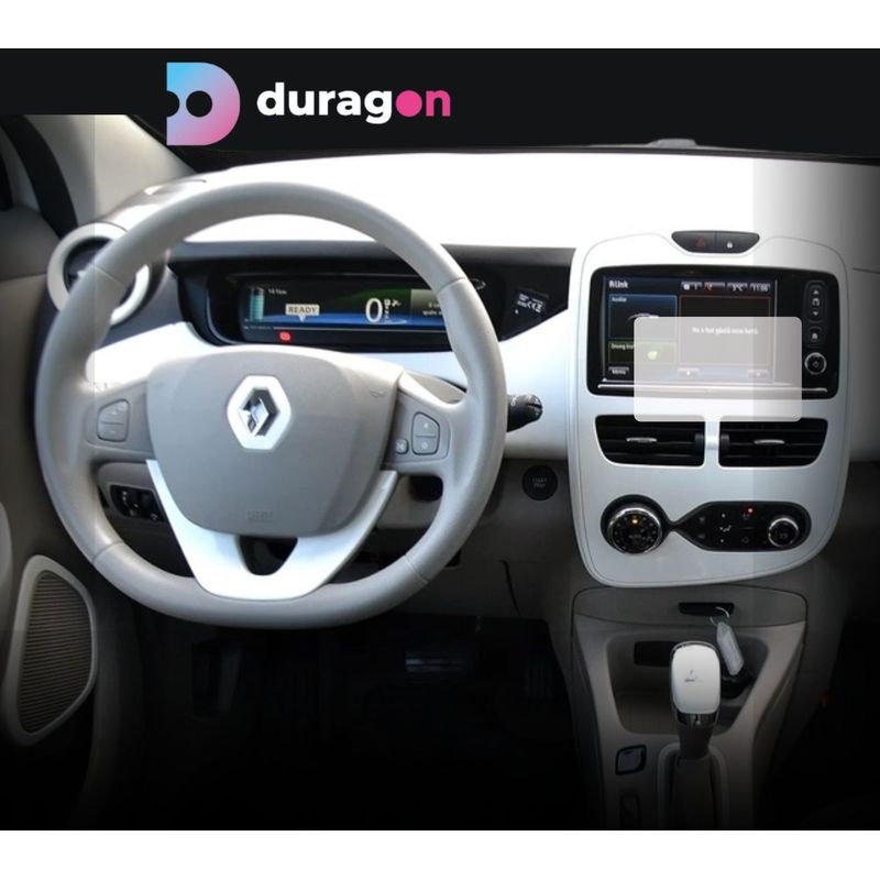 Auto si Moto - Piese auto si accesorii - Interior auto - Bord si accesorii - Folie protectie navigatie Renault ZOE 2013-2019, Duragon, protectie display, silicon mat, anti-amprenta, kit instalare - Infinity.ro
