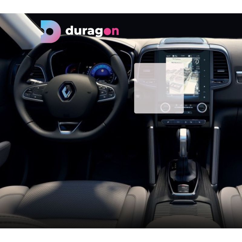 Auto si Moto - Piese auto si accesorii - Interior auto - Bord si accesorii - Folie protectie navigatie Renault Koleos 2019+, Duragon, protectie display, silicon mat, anti-amprenta, kit instalare - Infinity.ro