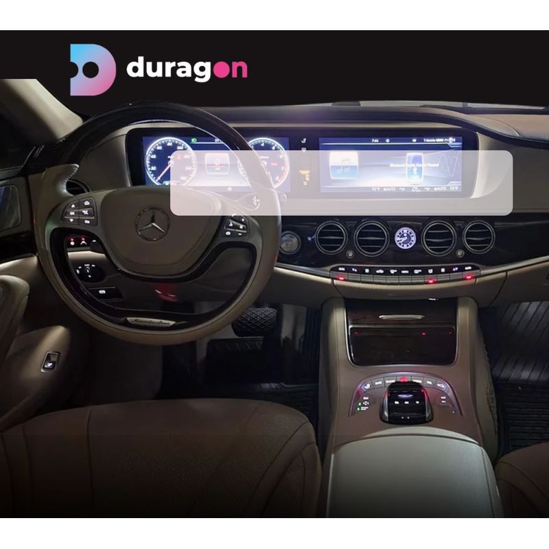 Auto si Moto - Piese auto si accesorii - Interior auto - Bord si accesorii - Folie protectie Mercedes Benz S-class (W222) 2013-2017, Duragon, silicon transparent, kit instalare - Infinity.ro