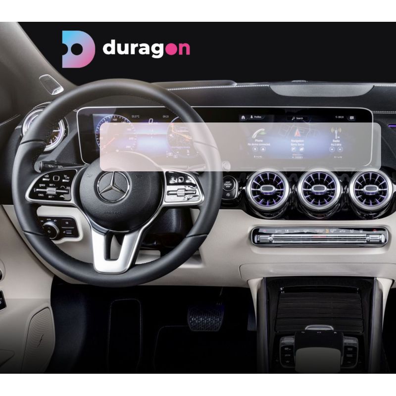 Auto si Moto - Piese auto si accesorii - Interior auto - Bord si accesorii - Folie protectie Mercedes Benz B-Class (W247) 2018-2022, Duragon, silicon transparent, kit instalare - Infinity.ro
