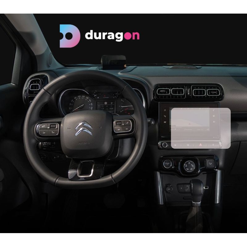 Auto si Moto - Piese auto si accesorii - Interior auto - Bord si accesorii - Folie Mata, Duragon, protectie display, pentru Navigatie Centrala Citroen C3 Aircross 2017-2021, din silicon - Infinity.ro