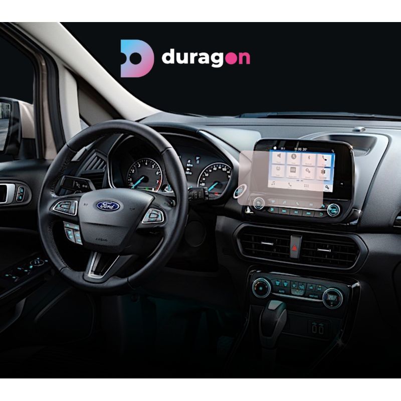 Auto si Moto - Piese auto si accesorii - Interior auto - Bord si accesorii - Folie protectie display, Duragon, Ford Ecosport 2017+, silicon transparent, kit instalare - Infinity.ro