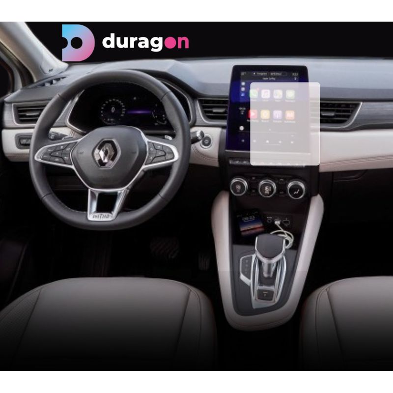 Auto si Moto - Piese auto si accesorii - Interior auto - Bord si accesorii - Folie protectie Renault Captur 2019-2024 , 7 inch, Duragon, silicon transparent, kit instalare - Infinity.ro