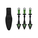 Sport si Outdoor - Camping - Cutite, bricege si accesorii - Cutite si bricege - Set trei cutite de aruncat Darts, 16.5 cm, husa inclusa - Infinity.ro