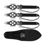 Sport si Outdoor - Camping - Cutite, bricege si accesorii - Cutite si bricege - Set trei cutite de aruncare, Full Tang, 22.5 cm, otel inoxidabil, teaca inclusa - Infinity.ro