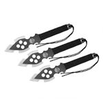 Sport si Outdoor - Camping - Cutite, bricege si accesorii - Cutite si bricege - Set trei cutite de aruncare, Full Tang, 22.5 cm, otel inoxidabil, teaca inclusa - Infinity.ro