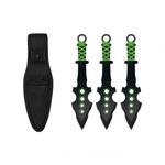 Sport si Outdoor - Camping - Cutite, bricege si accesorii - Cutite si bricege - Set trei cutite de aruncare, 16.5 cm, husa inclusa, otel inoxidabil - Infinity.ro